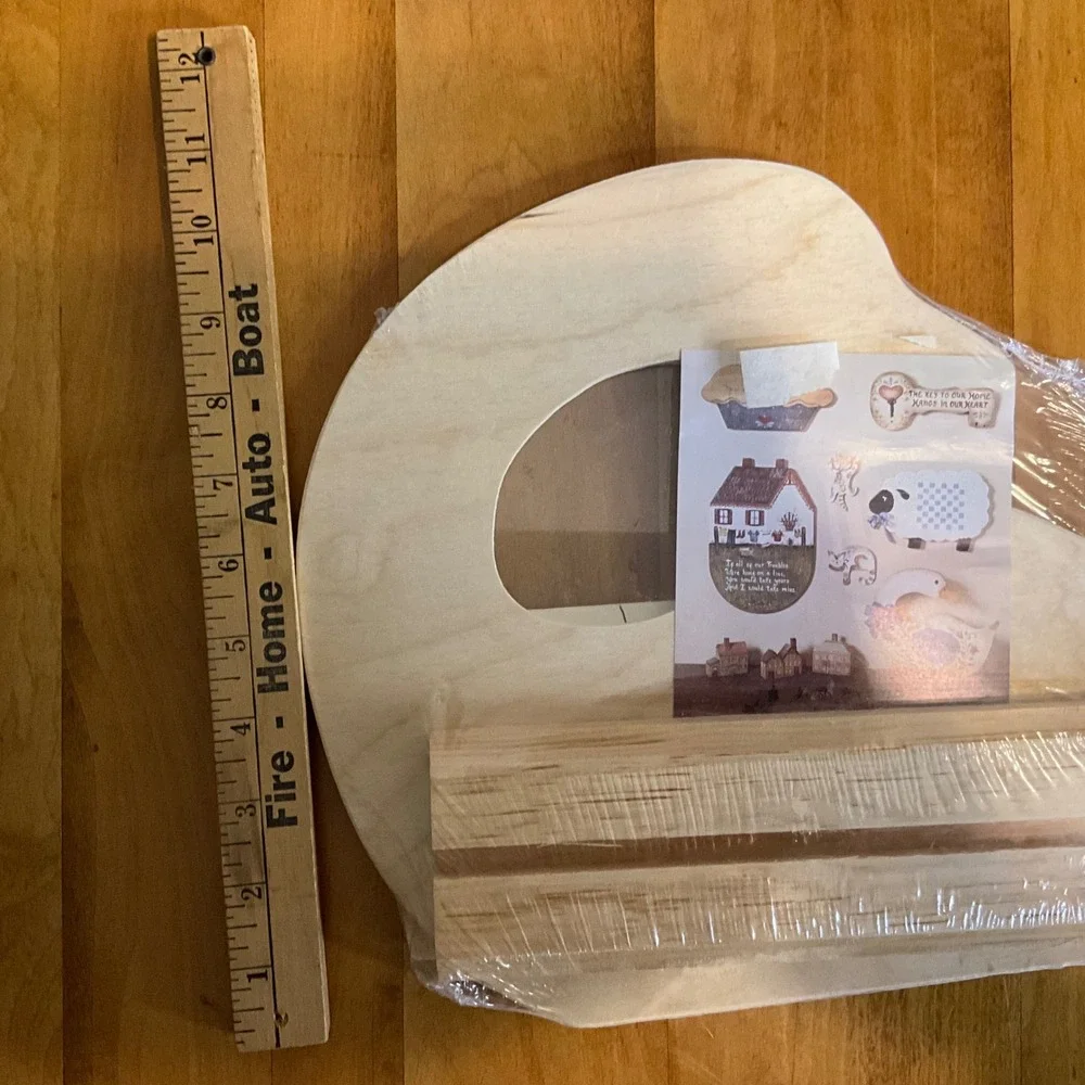 New Vintage J B Wood Products Unfinished Wooden Duck Shaped Craft Kt Cottagecore